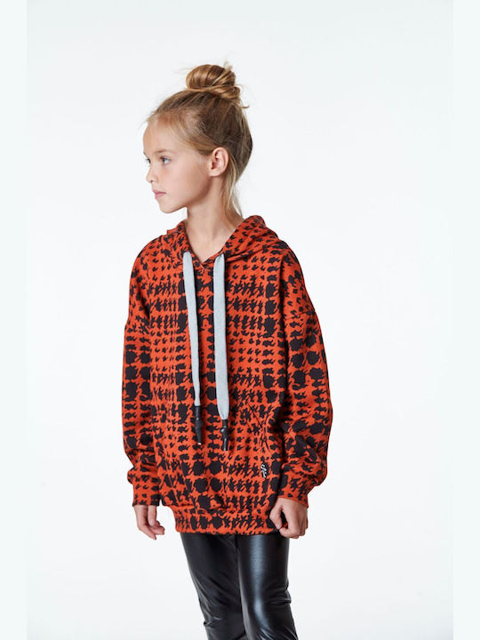 SugarFree Kids Sweatshirt with Hood and Pocket Orange