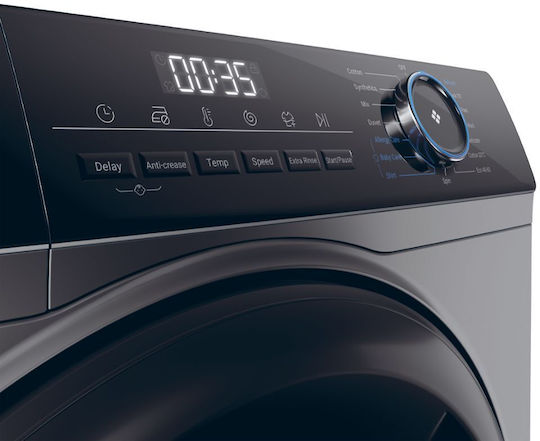 Haier Πλυντήριο Ρούχων 9kg 1400 Στροφών Γκρι HW90-B14939S8-S