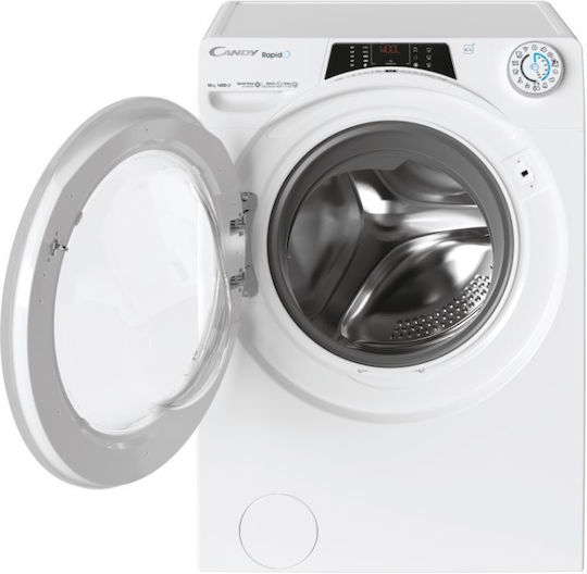 Candy Washing Machine 10kg with Steam Technology 1400 Rounds Snap & Wash RO 14104DWMT/1-S