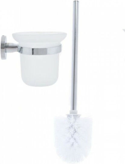 Tpster Glas Badezimmer Toilettenbürste Silber