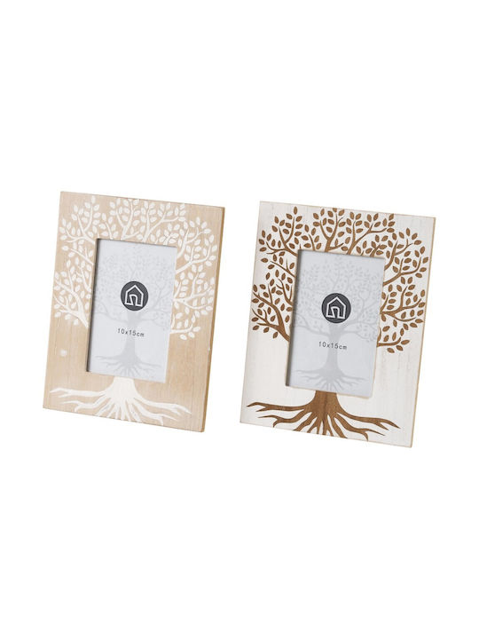 Unimasa Wooden Photo Frame with White Frame