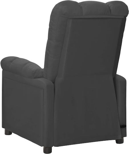 Massage Relax Armchair with Footstool Σκούρο Γκρι 74x99x102cm