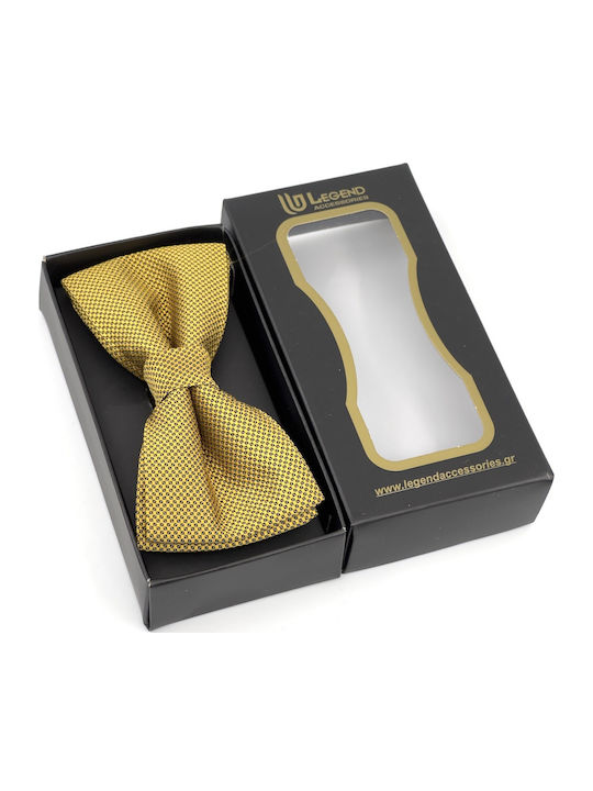 Legend Accessories Set Papion din material textil cu batista Auriu