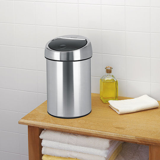 Brabantia Inox Καλαθάκι Μπάνιου 3lt Ασημί
