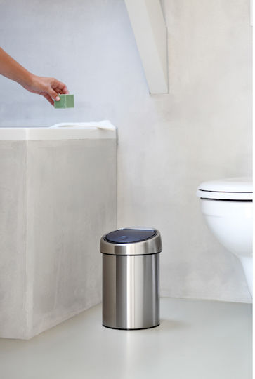 Brabantia Inox Καλαθάκι Μπάνιου 3lt Ασημί