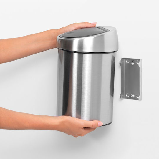 Brabantia Inox Καλαθάκι Μπάνιου 3lt Ασημί