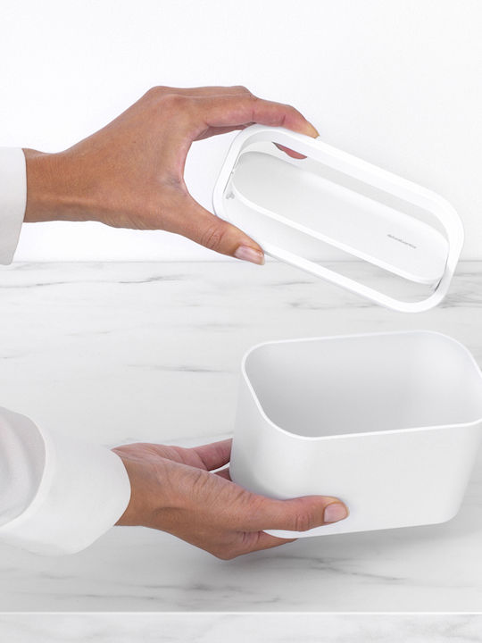 Brabantia Metallisch Badezimmer Mülleimer Weiß