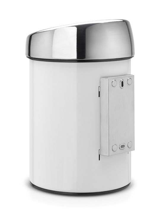 Brabantia Bin 647216 Inox Perie pentru coșul de gunoi din baie 3lt Alb