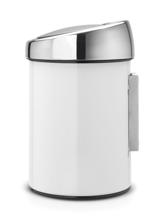 Brabantia Bin 647216 Inox Perie pentru coșul de gunoi din baie 3lt Alb