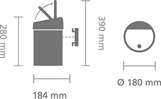 Brabantia Inox Καλαθάκι Μπάνιου 3lt Μαύρο