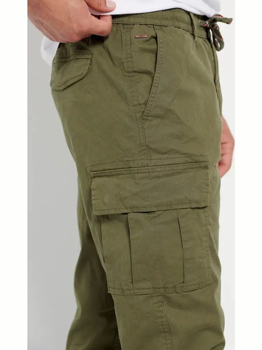 Trousers Cargo Elastic in Regular Fit Khaki