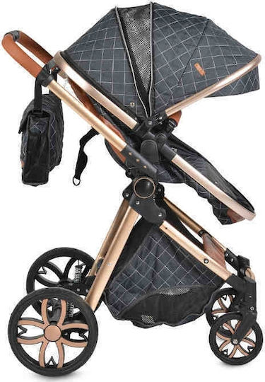 Cangaroo Alma Adjustable 2 in 1 Baby Stroller Suitable for Newborn Black 7.5kg