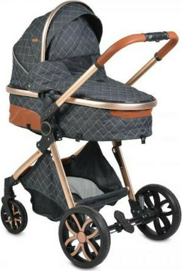 Cangaroo Alma Adjustable 2 in 1 Baby Stroller Suitable for Newborn Black 7.5kg