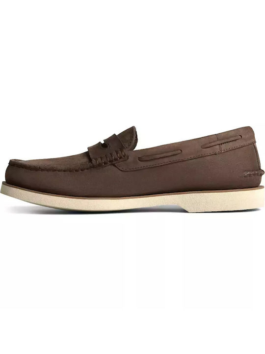 Sperry Top-Sider Ανδρικά Loafers σε Καφέ Χρώμα