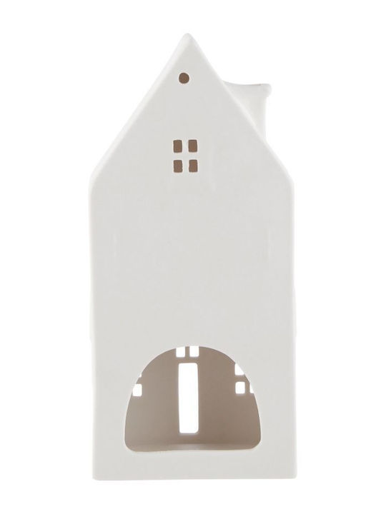 Butlers Amsterdam Kerzenhalter geeignet für Teelichter Keramik in Weiß Farbe 8x5x18.5cm 1Stück
