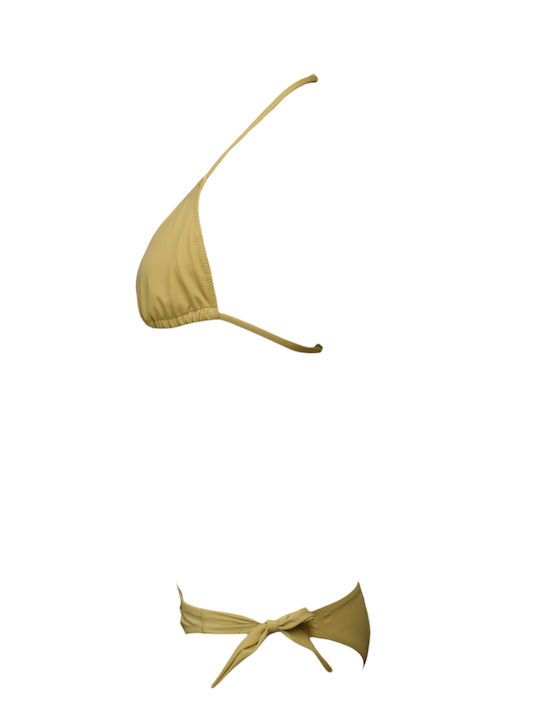 Set Bikini Τριγωνάκι & Brazil Χρυσό