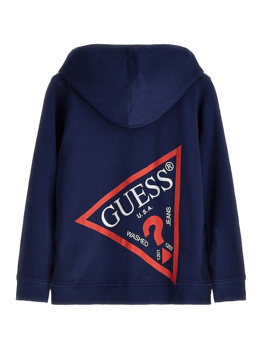 Kids Sweatshirt Cardigan with Hood Blue Active