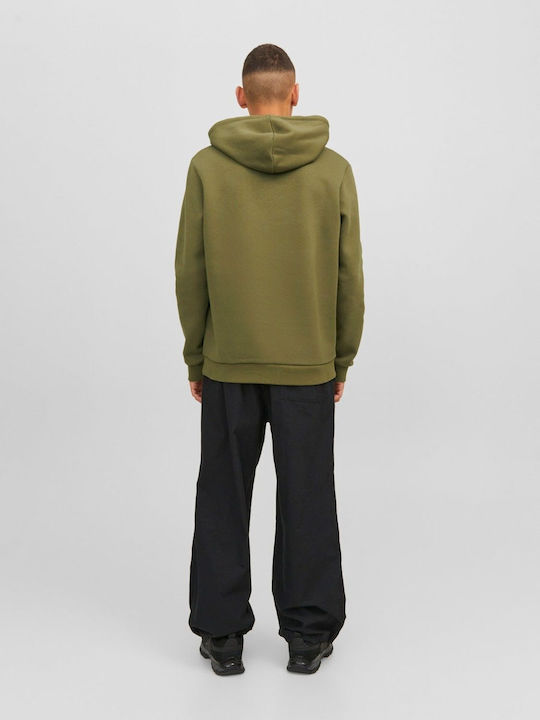 Jack & Jones Men's Sweatshirt with Hood Khaki