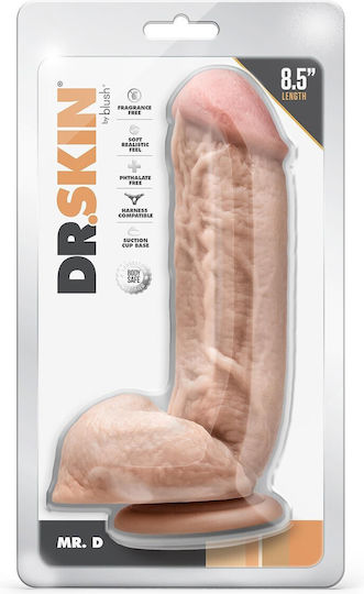 Dr. Skin Mr. D. Ρεαλιστικό Dildo με Όρχεις και Βεντούζα Flesh 22cm