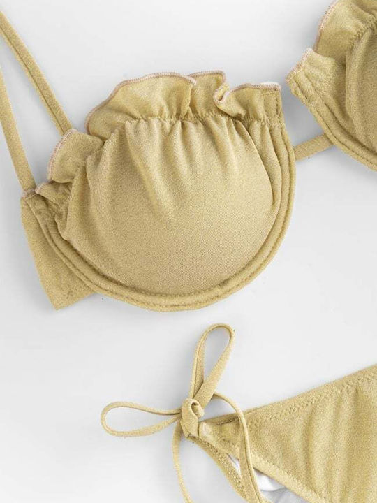 Bikini Set with Removable Padding Brazil Beige