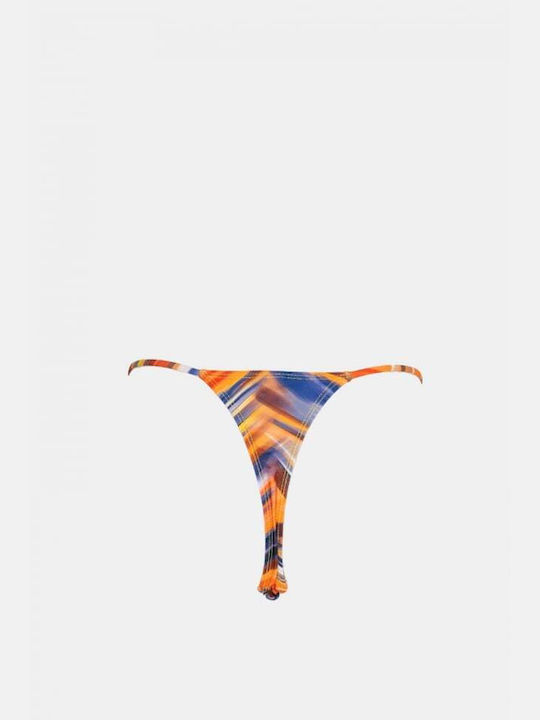 Set Bikini 3 Τεμαχίων Τριγωνάκι με Αφαιρούμενη Ενίσχυση & String Πορτοκαλί