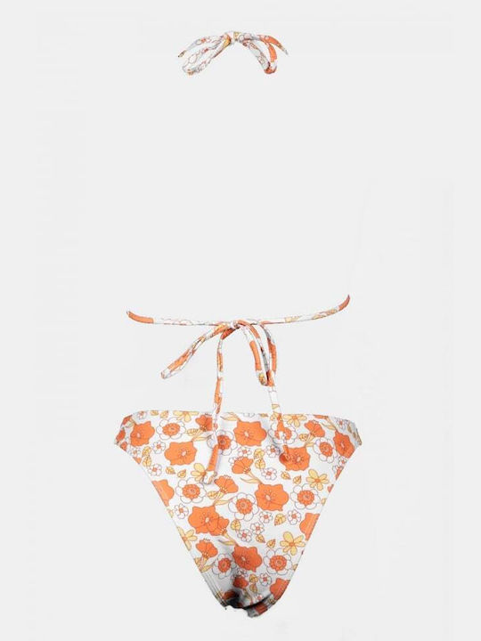 Set Bikini Dreieck Oberteil mit Abnehmbarer Verstärkung & Brazil Blumen