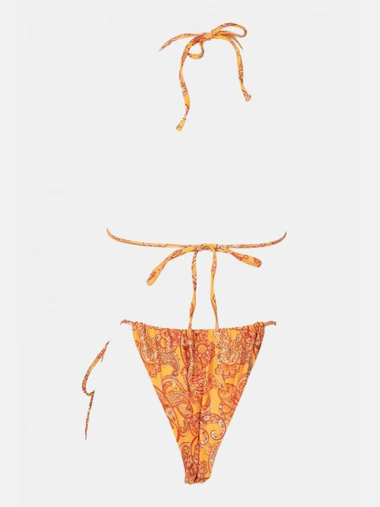 Set Bikini Dreieck mit Abnehmbarer Verstärkung & Brasilien Orange