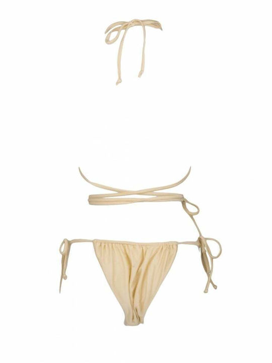 Bikini-Set Dreieck mit Abnehmbarer Verstärkung & Brasilien Beiges