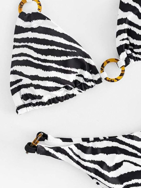 Set Bikini Dreieck mit Abnehmbarer Verstärkung Animal Print