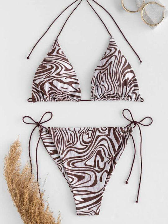 Bikini-Set 3-teilig Braun