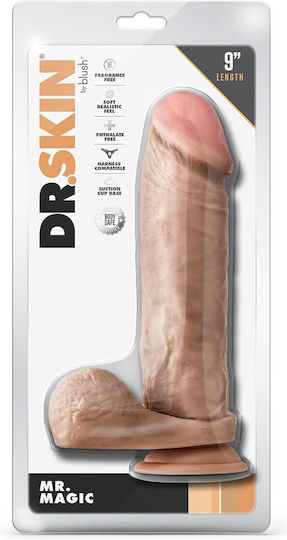 Dr. Skin Mr. Magic Ρεαλιστικό Dildo με Όρχεις και Βεντούζα Flesh 23cm