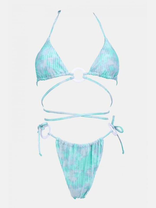 Set Bikini Triangle with Removable Padding and Brazil Light Blue