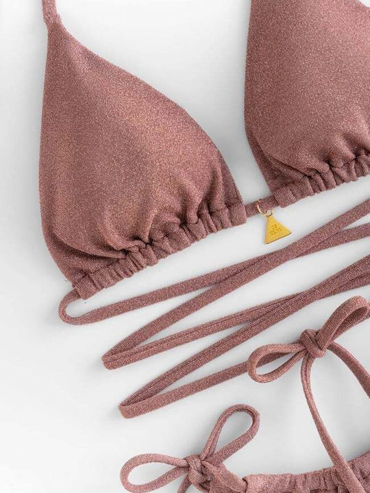 Set Bikini Triangle with Removable Padding Brown