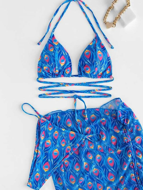 Bikini-Set 3-teilig Blau