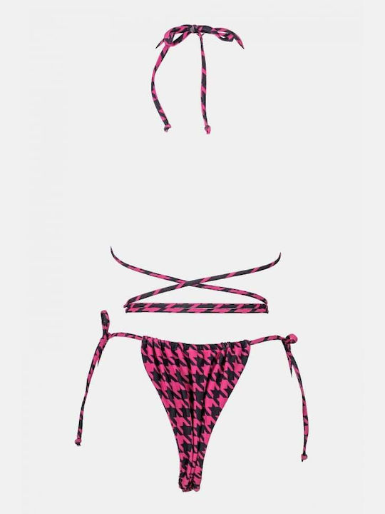 Set Bikini Dreieck mit Abnehmbarer Verstärkung & Brasilien Fuchsie