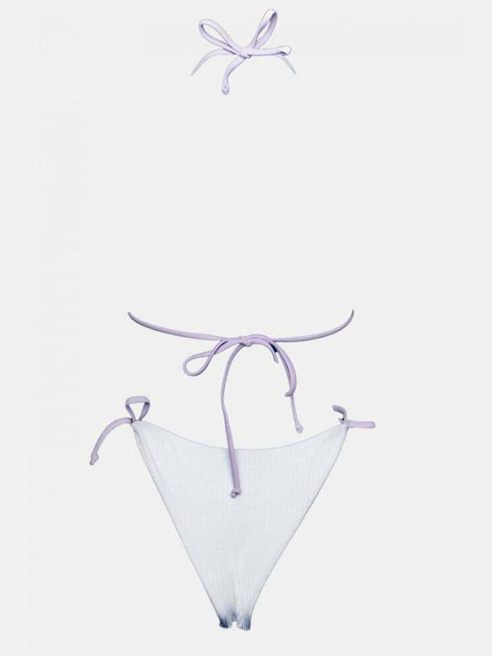 Set Bikini Triunghi Cu Burete Detașabil Alb