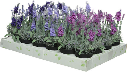 Изкуствено растение в саксийка Лавандула Purple 12см Interni Oggi