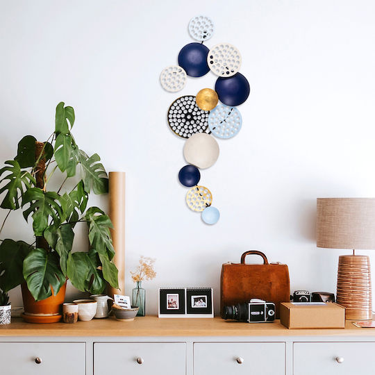 Decorațiune Geometrică Multicoloră Din Metal 95x40cm