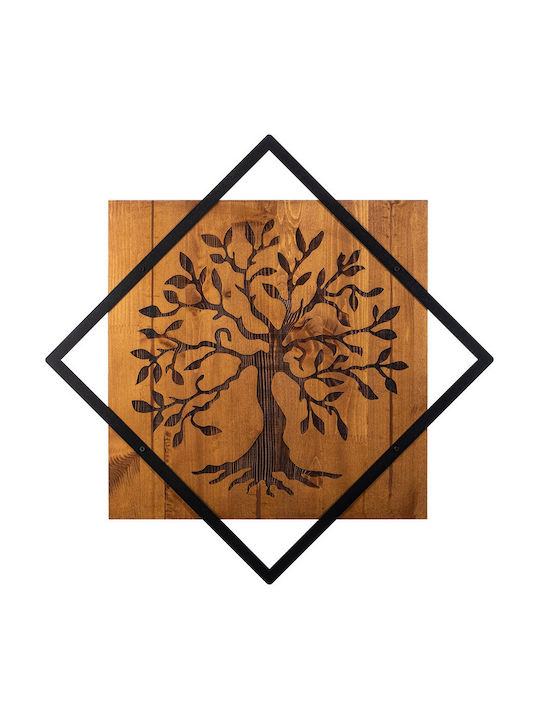 Wooden Wall Hanging Decor 54x54cm