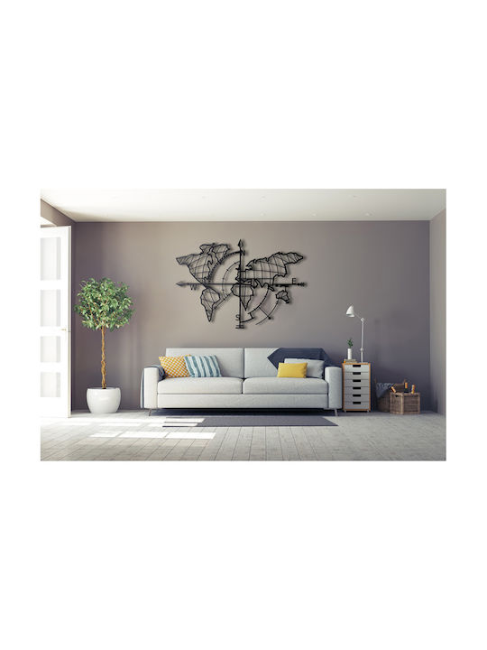 Decorațiune Siluetă Neagră Din Metal 65x65cm