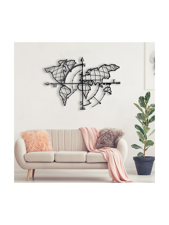 Decorațiune Siluetă Neagră Din Metal 65x65cm
