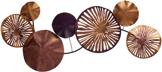 Wanddekoration Geometrisches Element Astrid Braun aus Metall 79x35cm