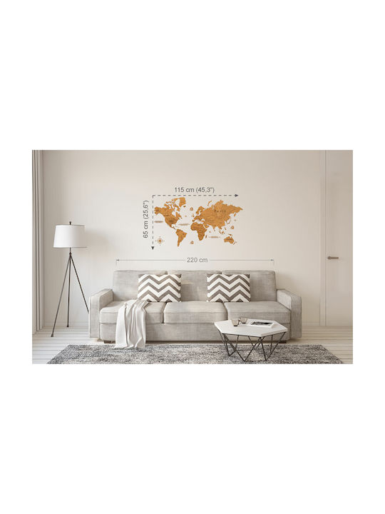 Canvastic Декоративен Стенен от Дървο 115x65см 1pcs