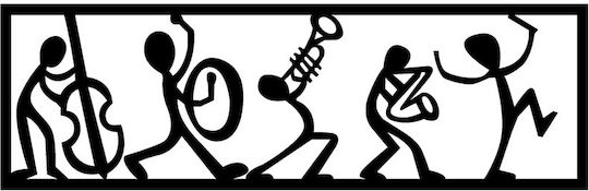 Silhouette Musicians 60x19cm