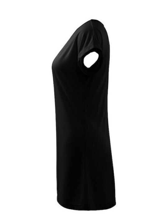 Summer Mini Athletic T-Shirt Short Sleeve Black Dress