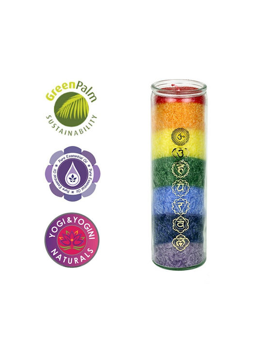 Yogi & Yogini Aromatisches Soja Kerze im Mehrfarbigen Gefäß 800g