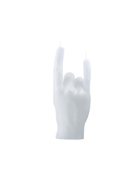 Candlehand Διακοσμητικό Κερί You Rock Λευκό 310gr