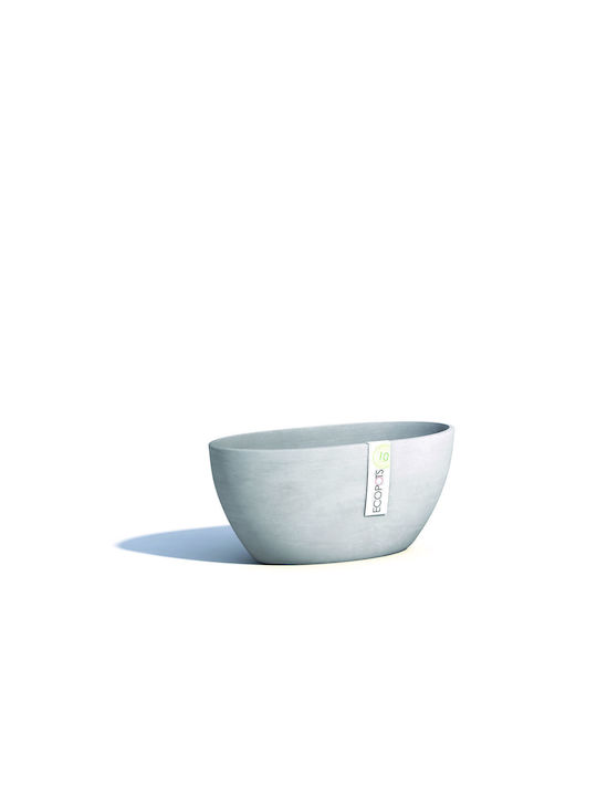 Ecopots Саксия Пластмаса Бял 13x30x13.5εκ.