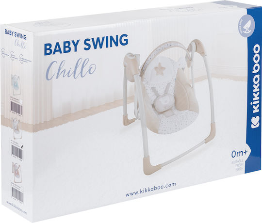 Kikka Boo Elektrisch Baby Relax Schaukel Chillo mit Musik Jungle King Mint für Kind bis 11kg