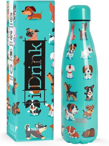 iDrink Dogs Μπουκάλι Θερμός Ανοξείδωτο BPA Free 500ml Τιρκουάζ